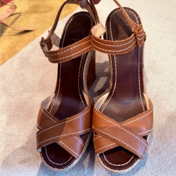 Designer Brown Leather Women's Sandals